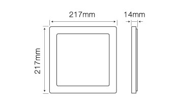 18w LED Aufputz Panel Easy fix warmweiß 2700k eckig