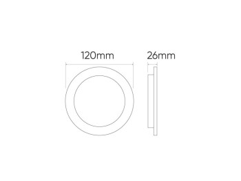 9w LED Einbau-Panell rund warmweiss 3000k nicht dimmbar